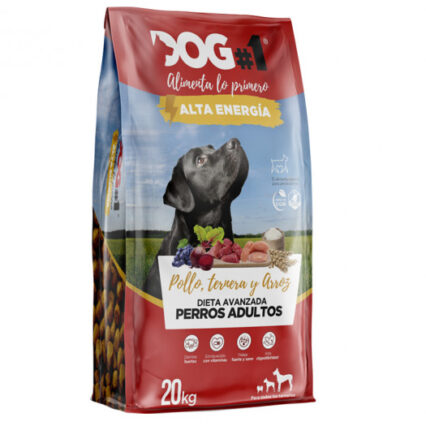 Dog1 Alta Energía Pienso pollo y ternera para perros adultos 20kg